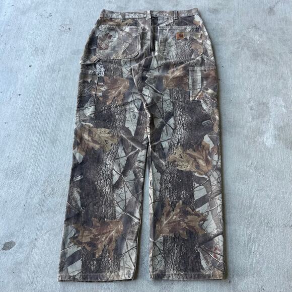 Vintage Y2K Carhartt realtree camo work wear carpenter pants - Picture 1 of 8